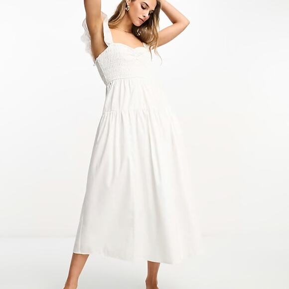 Abercrombie Ruffle Smocked Midi - Picture 2 of 9